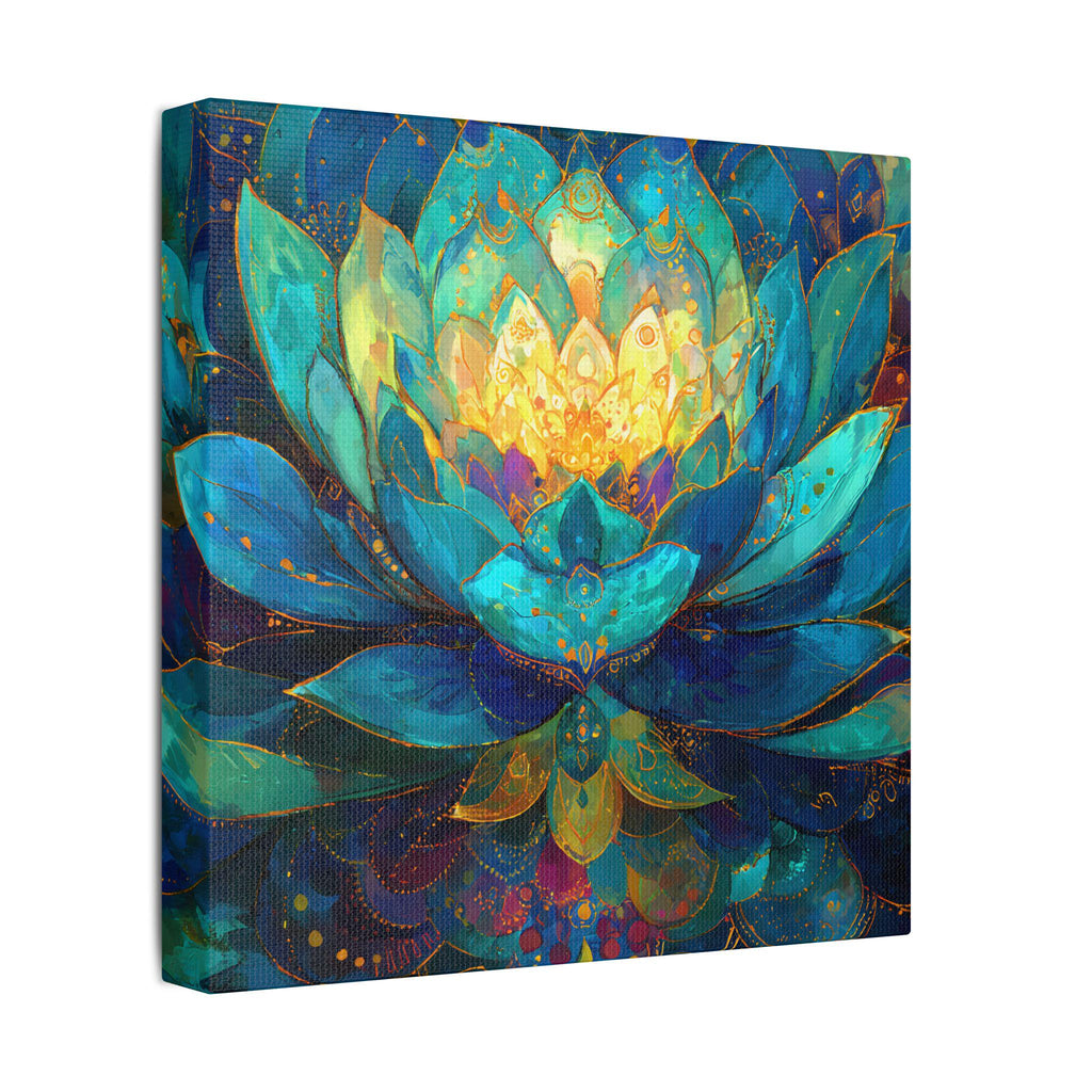The Lotus Algorithm: Sacred Geometry vibrant Lotus Flower Print, Floral Artwork, Zen Gift, Meditation Art