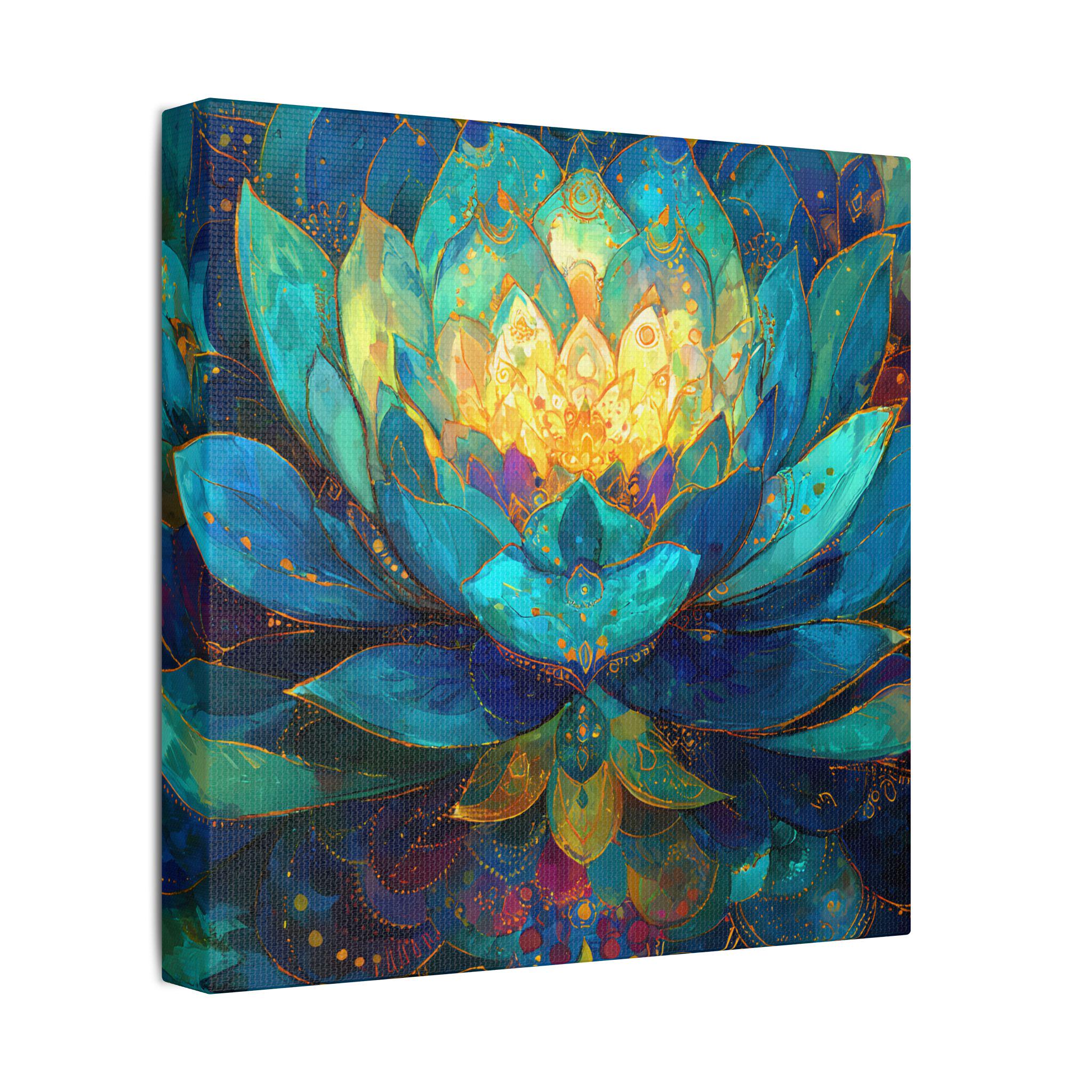 The Lotus Algorithm: Sacred Geometry vibrant Lotus Flower Print, Floral Artwork, Zen Gift, Meditation Art