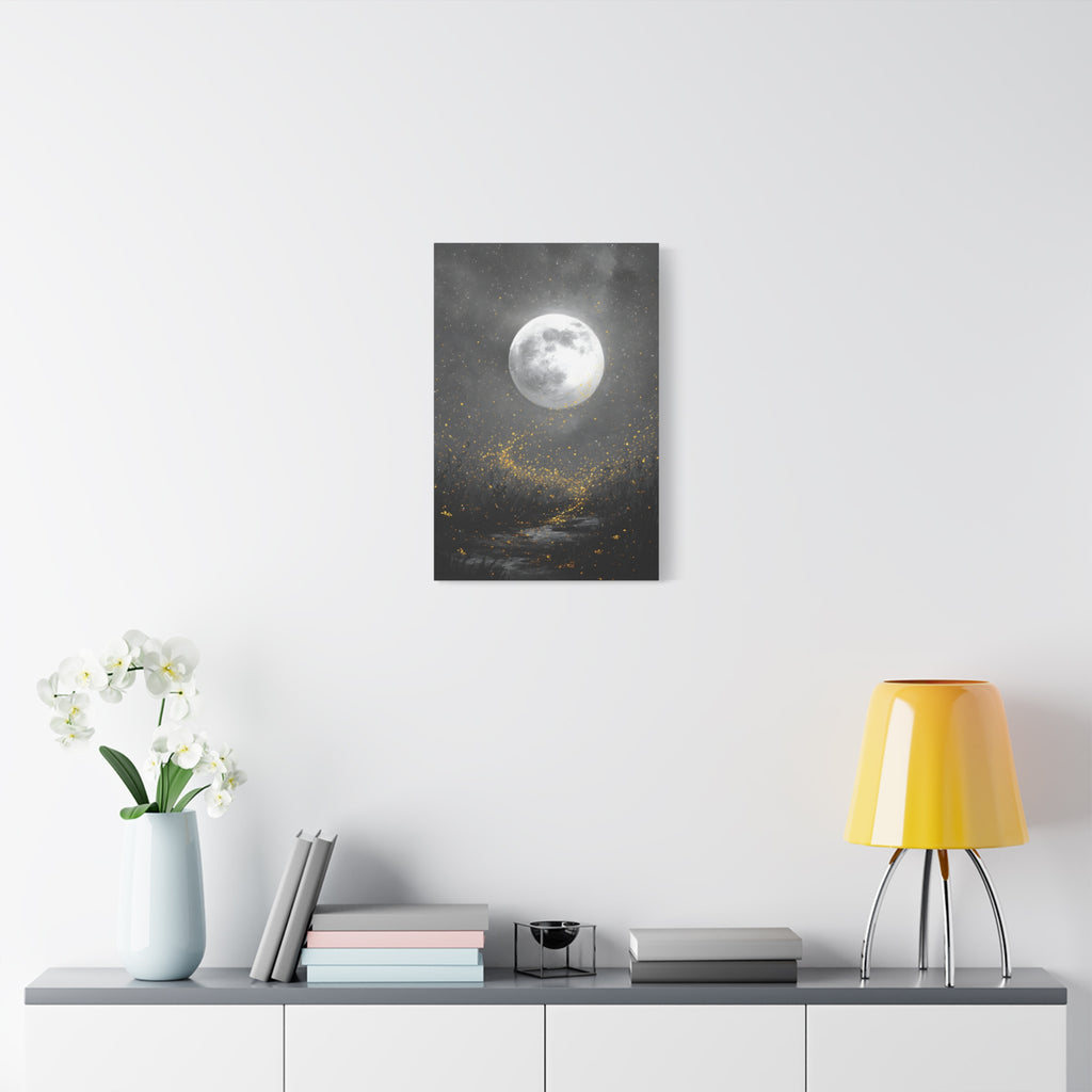 Moon Garden Wall Art - Firefly Path Print - Calm Modern Decor