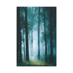 Fog Forest Wall Art - Tall Trees in Mist - Calm Modern Nature Decor