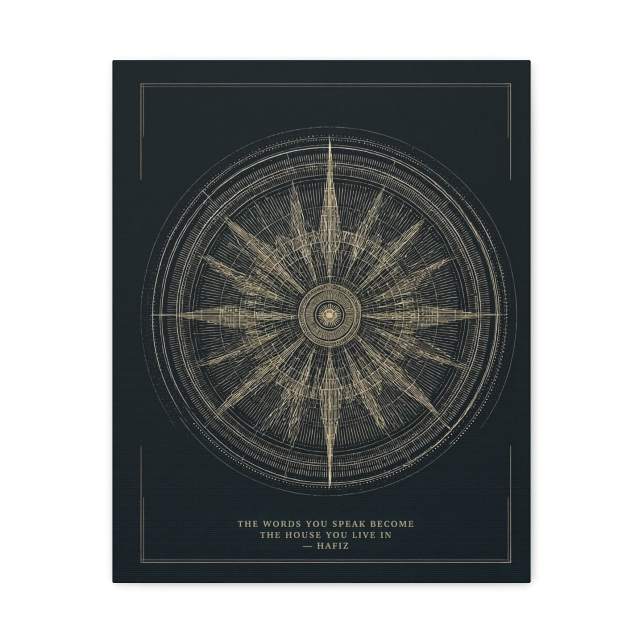 Hafiz Quote Wall Art - Sacred Geometry Spiritual Print for Meditation Space