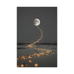 Moon Garden Wall Art - Minimal Firefly Path - Calm Modern Decor