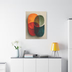 Abstract Geometric Romantic  Wall Art - Symbolic Modern Love Print - Minimal Living Room Decor