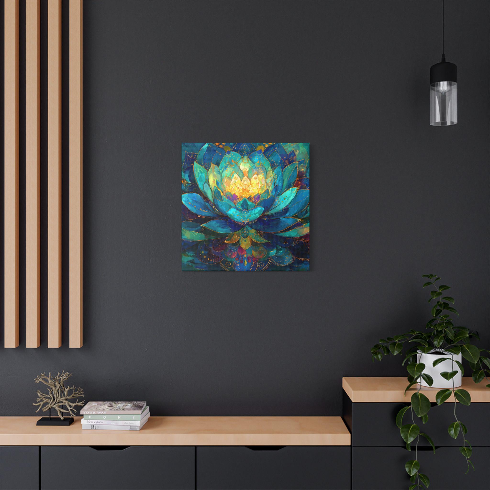 The Lotus Algorithm: Sacred Geometry vibrant Lotus Flower Print, Floral Artwork, Zen Gift, Meditation Art