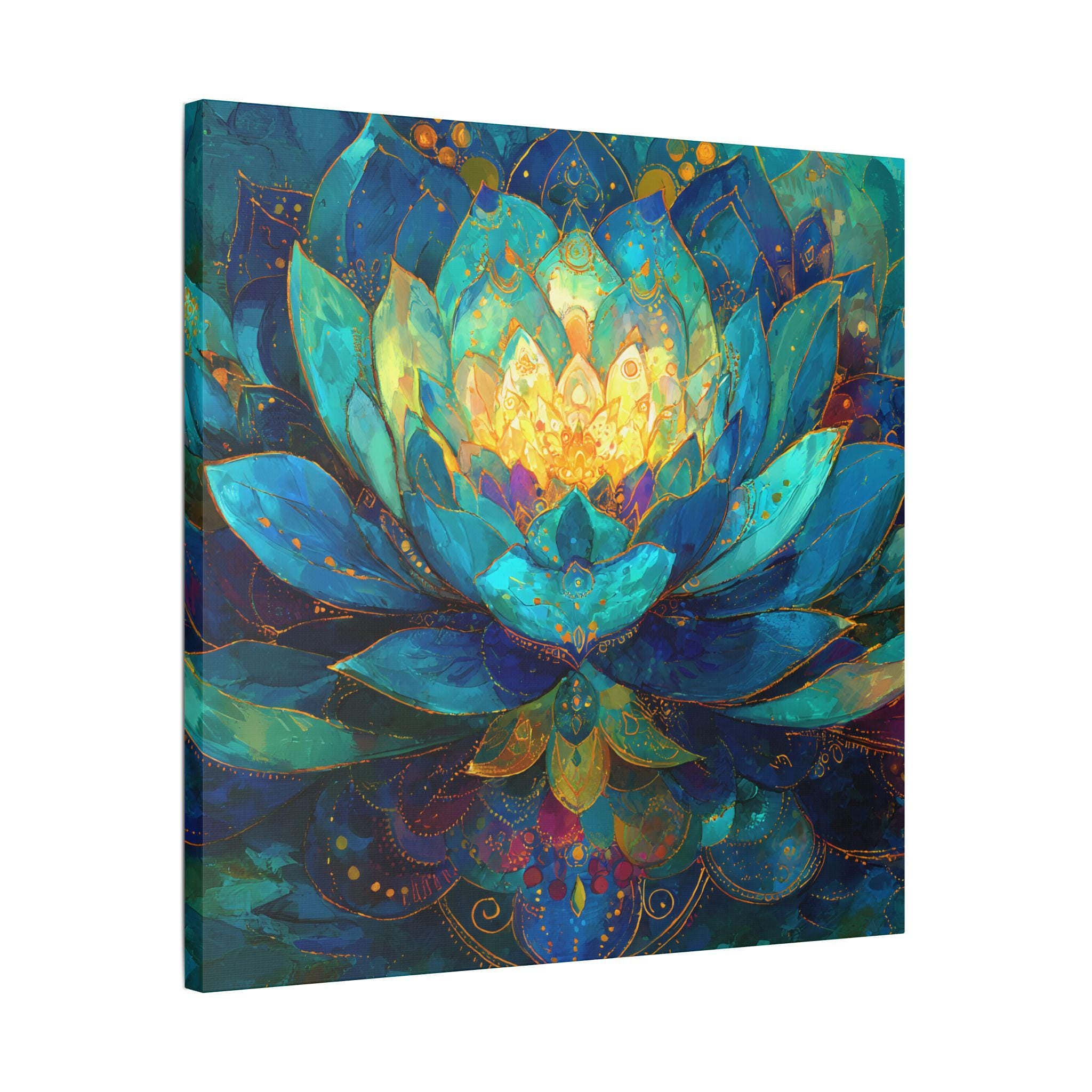 The Lotus Algorithm: Sacred Geometry vibrant Lotus Flower Print, Floral Artwork, Zen Gift, Meditation Art