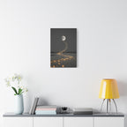 Moon Garden Wall Art - Minimal Firefly Path - Calm Modern Decor