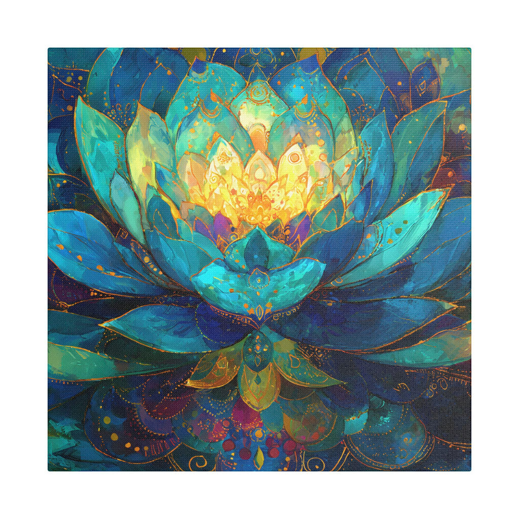 The Lotus Algorithm: Sacred Geometry vibrant Lotus Flower Print, Floral Artwork, Zen Gift, Meditation Art