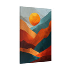 Sunset Wall Art - Warm Earth Tone Mountain Landscape Print