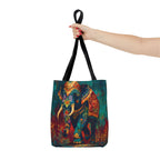 Majestic Indian Elephant - Gold & Emerald Gouache Tote Bag