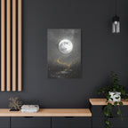 Moon Garden Wall Art - Firefly Path Print - Calm Modern Decor