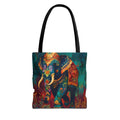 Majestic Indian Elephant - Gold & Emerald Gouache Tote Bag