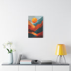 Sunset Wall Art - Warm Earth Tone Mountain Landscape Print