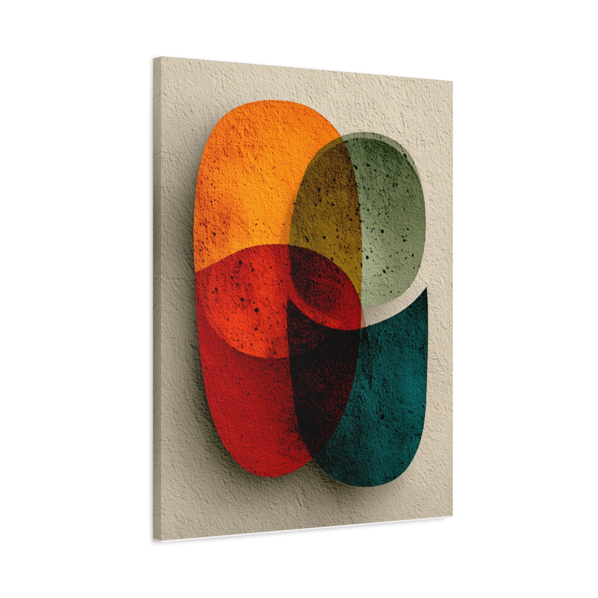 Abstract Geometric Romantic  Wall Art - Symbolic Modern Love Print - Minimal Living Room Decor