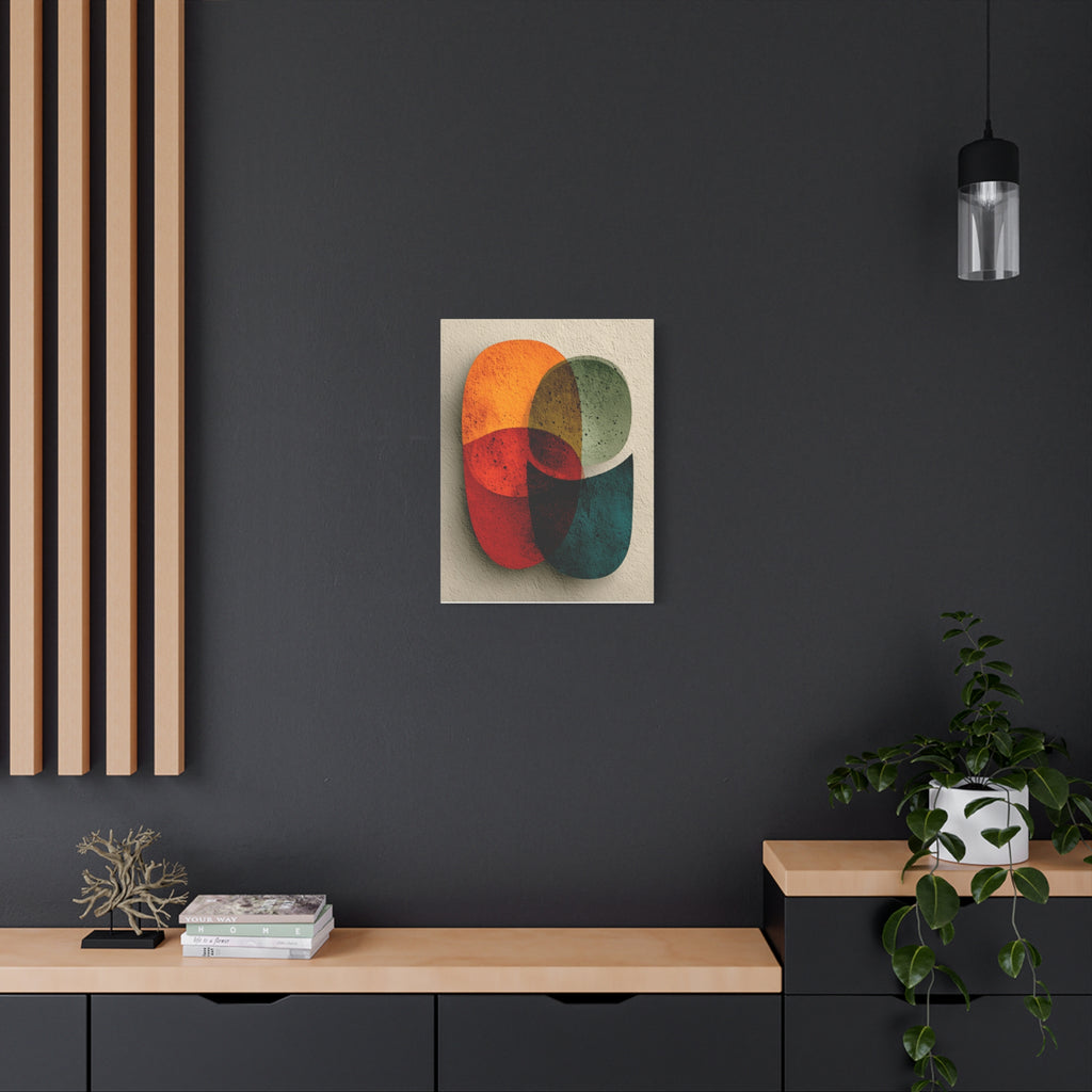 Abstract Geometric Romantic  Wall Art - Symbolic Modern Love Print - Minimal Living Room Decor