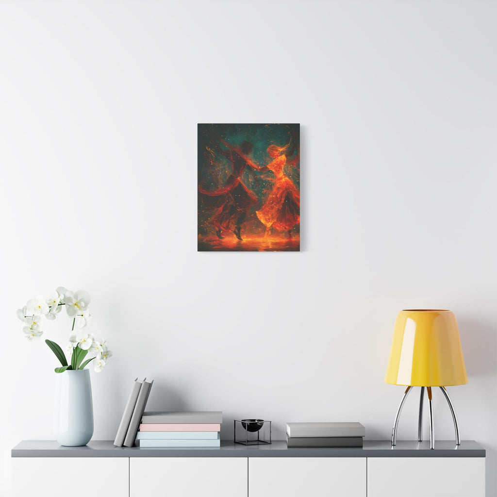 Passionate Salsa Dance Oil Painting – Abstract Couple Canvas Wall Art