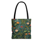Vintage Wildflower Pattern Tote | Floral Botanical All-Over Print