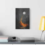 Moon Garden Wall Art - Golden Firefly Path - Calm Modern Print
