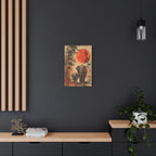 Japandi Elephant Wall Art Print - Mother & Calf for Living Room or Nursery