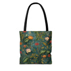 Vintage Wildflower Pattern Tote | Floral Botanical All-Over Print