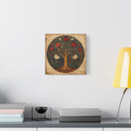 Tree of Life Wall Art - Symbolic Botanical Circle - Spiritual Nature Decor