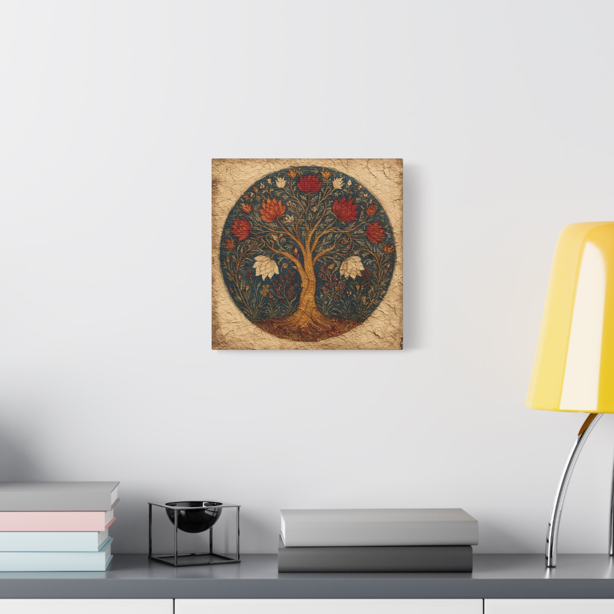 Tree of Life Wall Art - Symbolic Botanical Circle - Spiritual Nature Decor