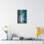 Fog Forest Wall Art - Tall Trees in Mist - Calm Modern Nature Decor