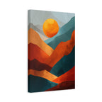 Sunset Wall Art - Warm Earth Tone Mountain Landscape Print