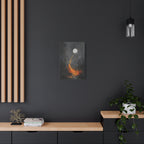 Moon Garden Wall Art - Golden Firefly Path - Calm Modern Print