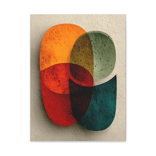 Abstract Geometric Romantic  Wall Art - Symbolic Modern Love Print - Minimal Living Room Decor