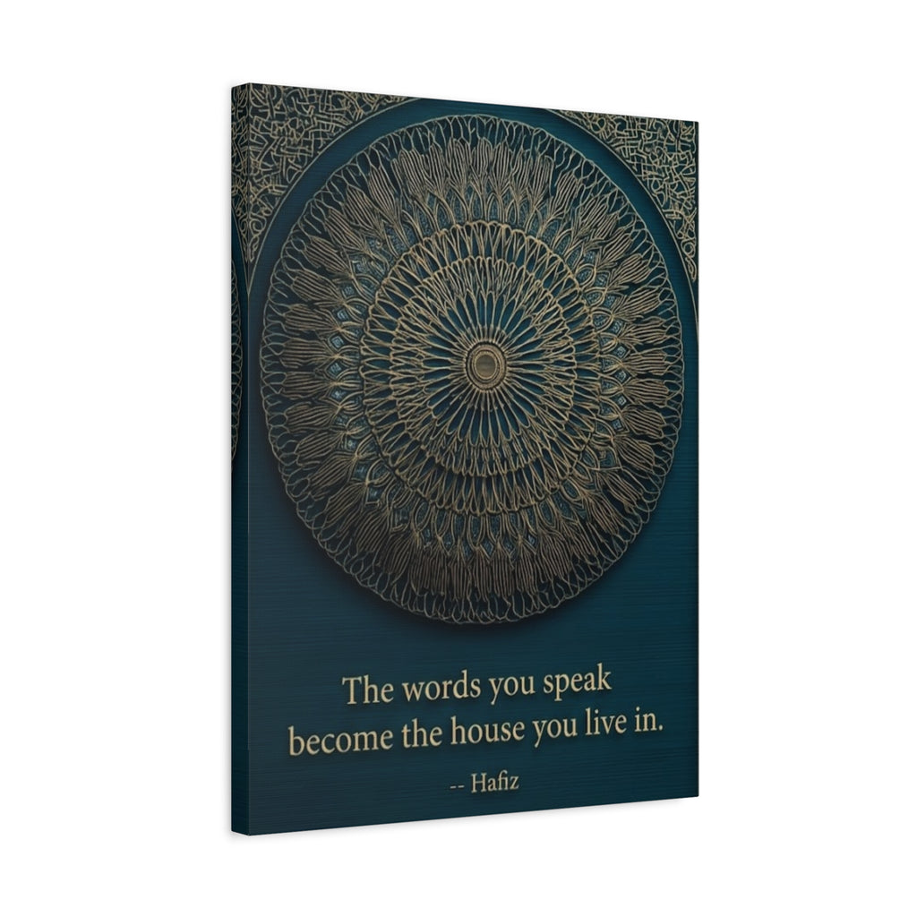 Hafiz Sufi Quote Wall Art - Spiritual Poetry Print with Sacred Geometry