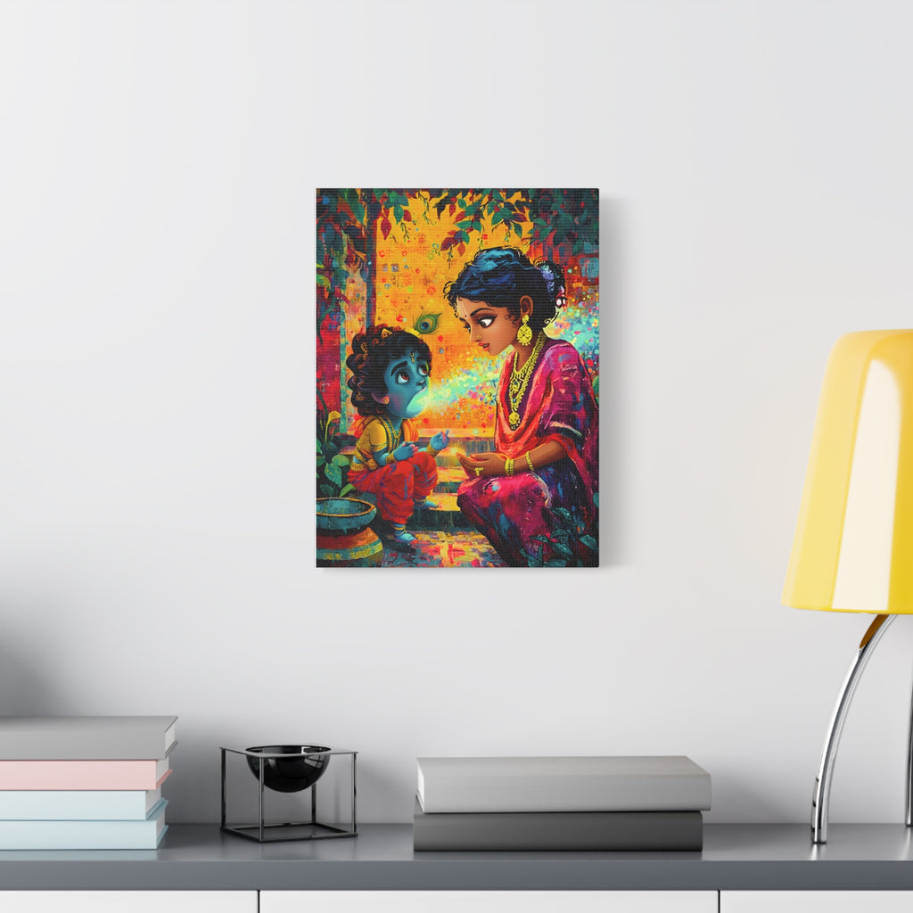 Baby Krishna and Yashoda Universe in Mouth Wall Art