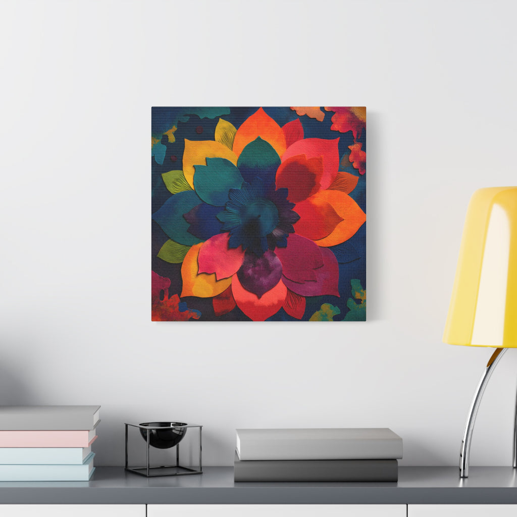 Spectrum Lotus | Lotus Wall Art Colorful Mandala Painting Symbolizing Inner Growth
