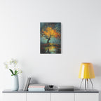 Twilight Orchard Golden Tree of Life Canvas