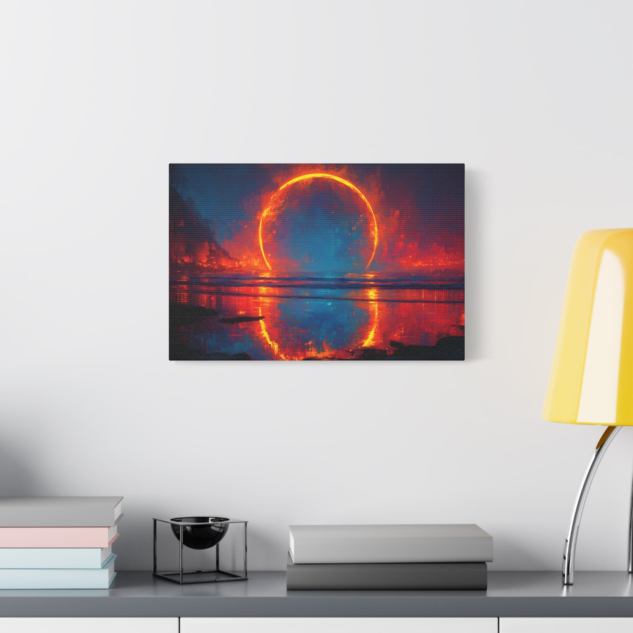 Solar Eclipse Witness – Celestial Horizon Fine Art Canvas