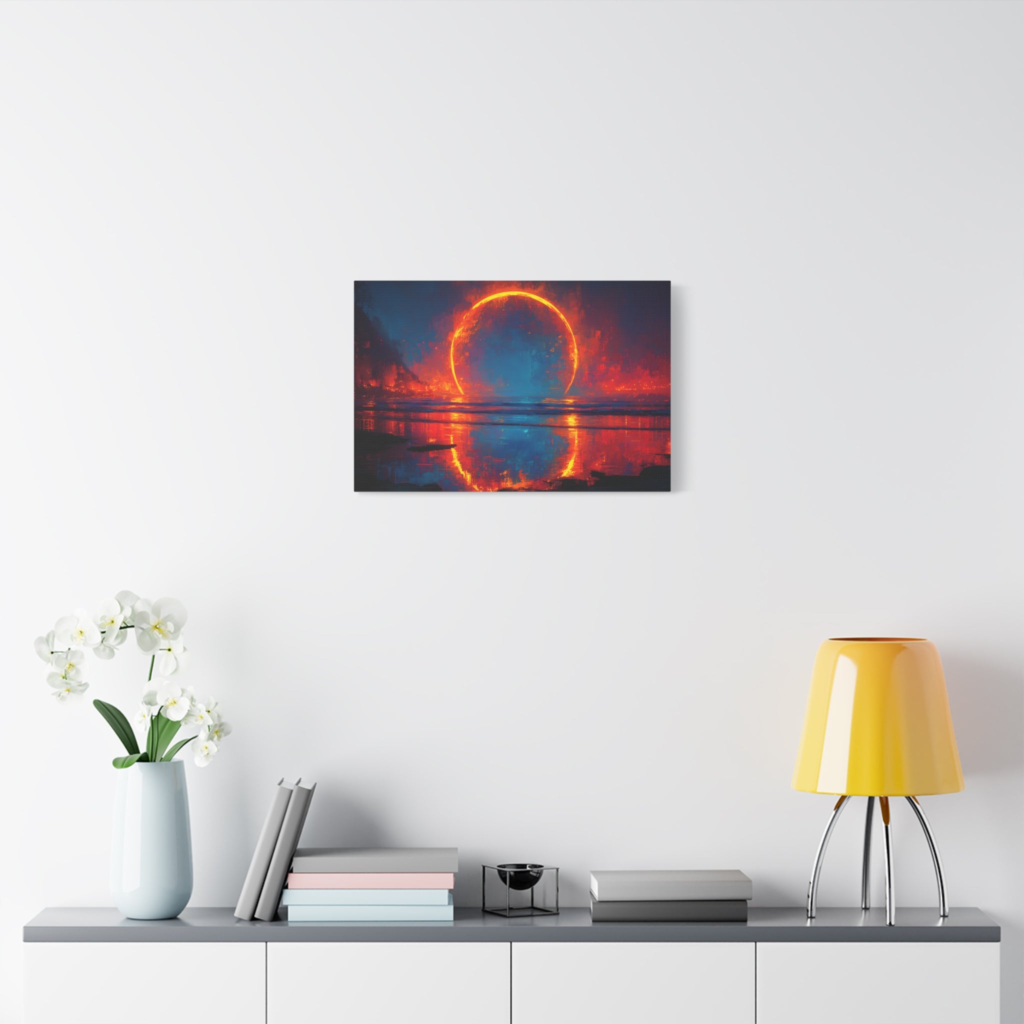 Solar Eclipse Witness – Celestial Horizon Fine Art Canvas