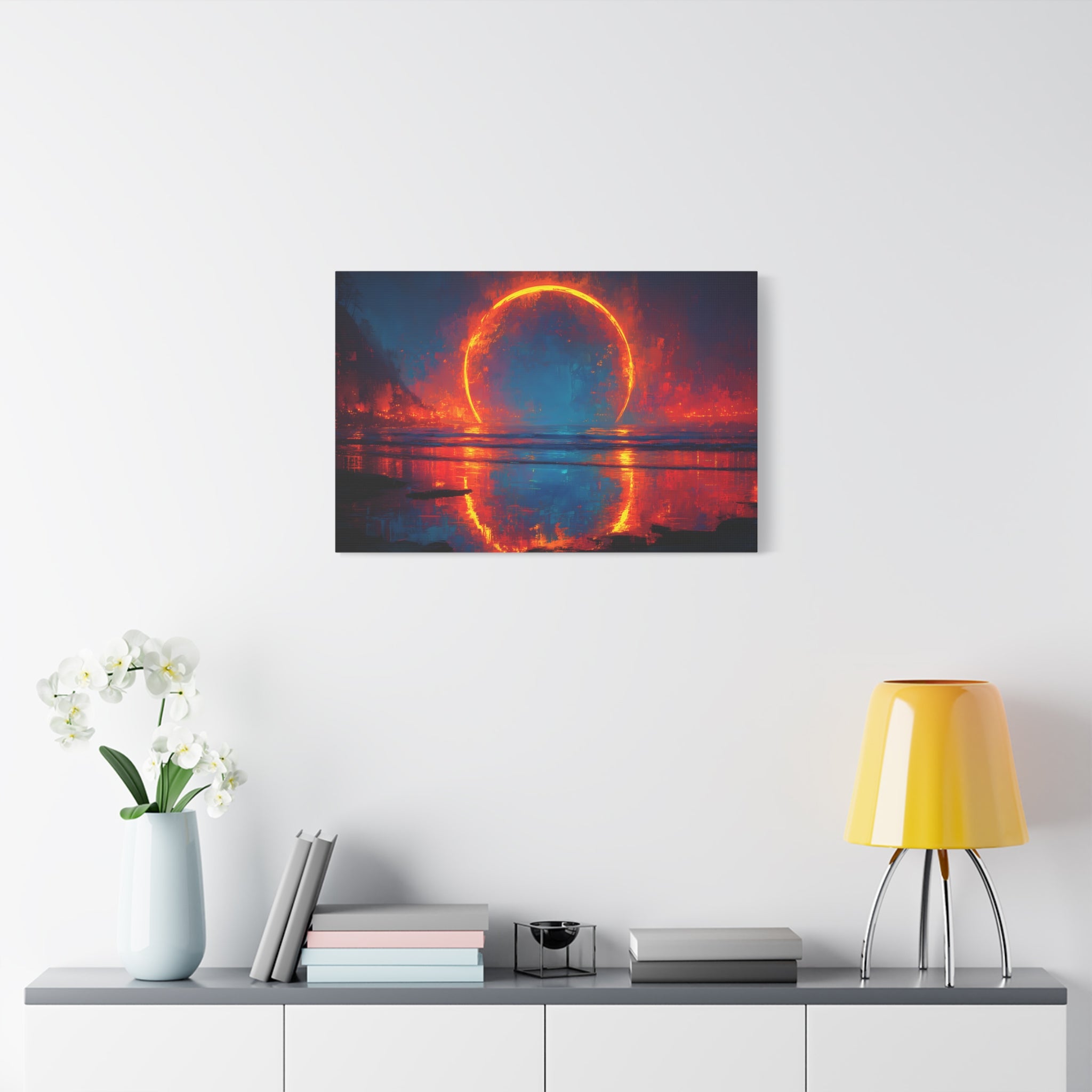 Solar Eclipse Witness – Celestial Horizon Fine Art Canvas