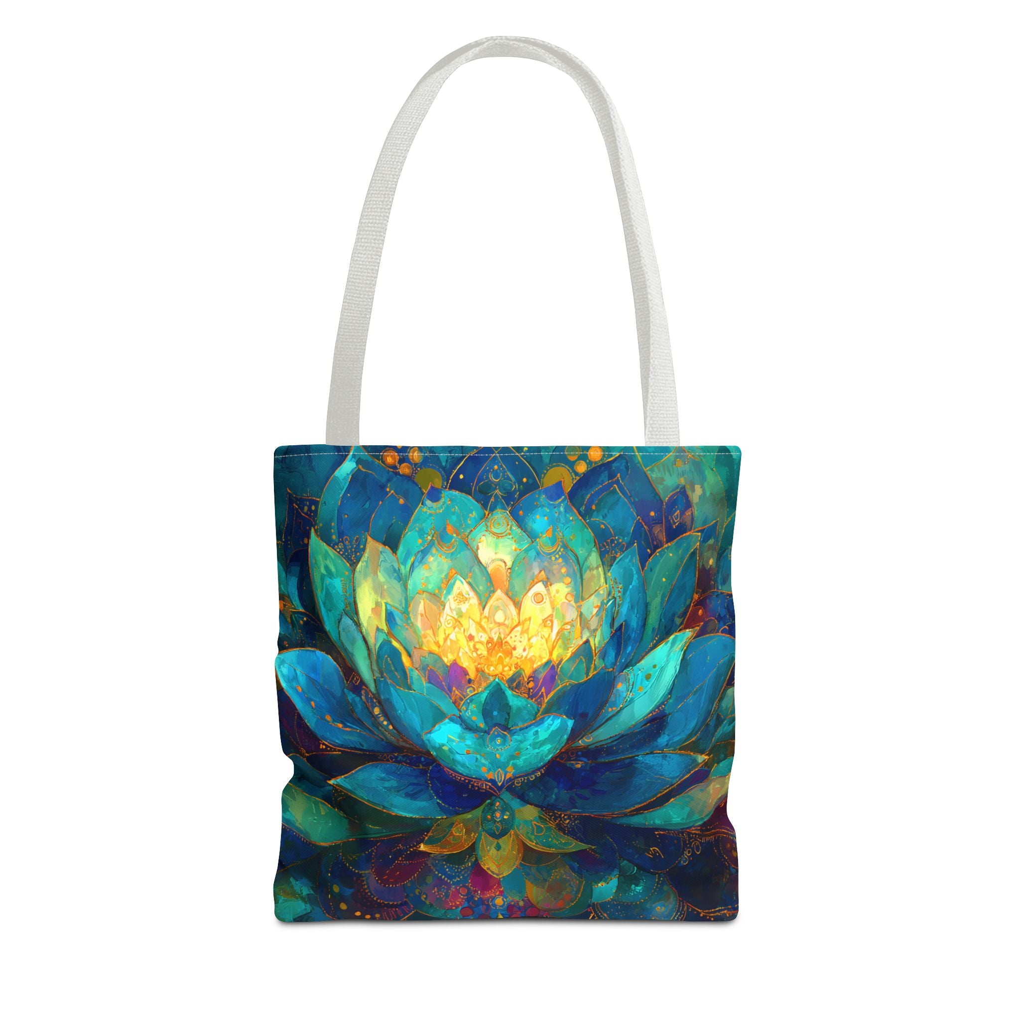 Vibrant Lotus Tote Bag – Eco-Friendly 100% Cotton Shoulder Bag
