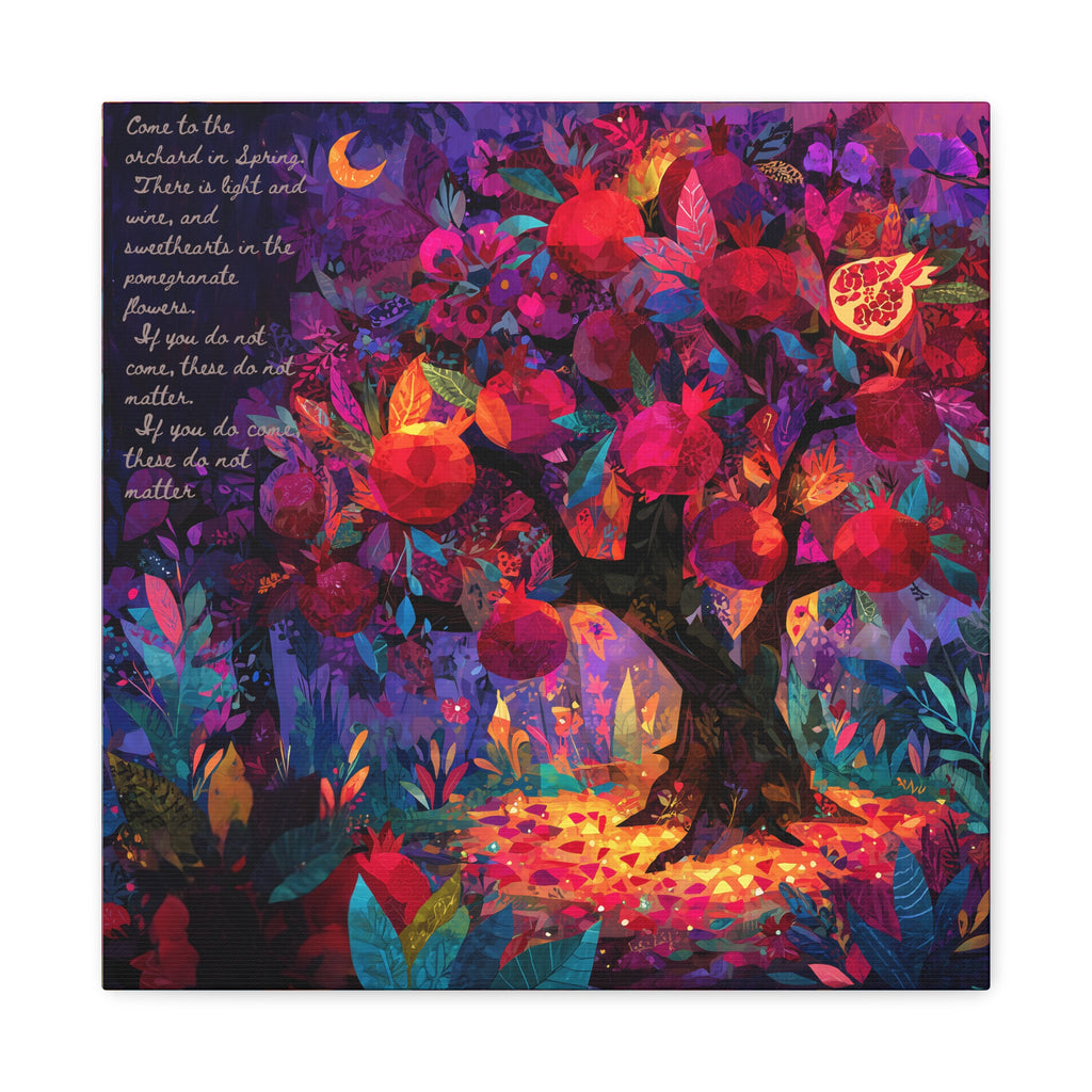 Pomegranate Tree Rumi Quote Art Print