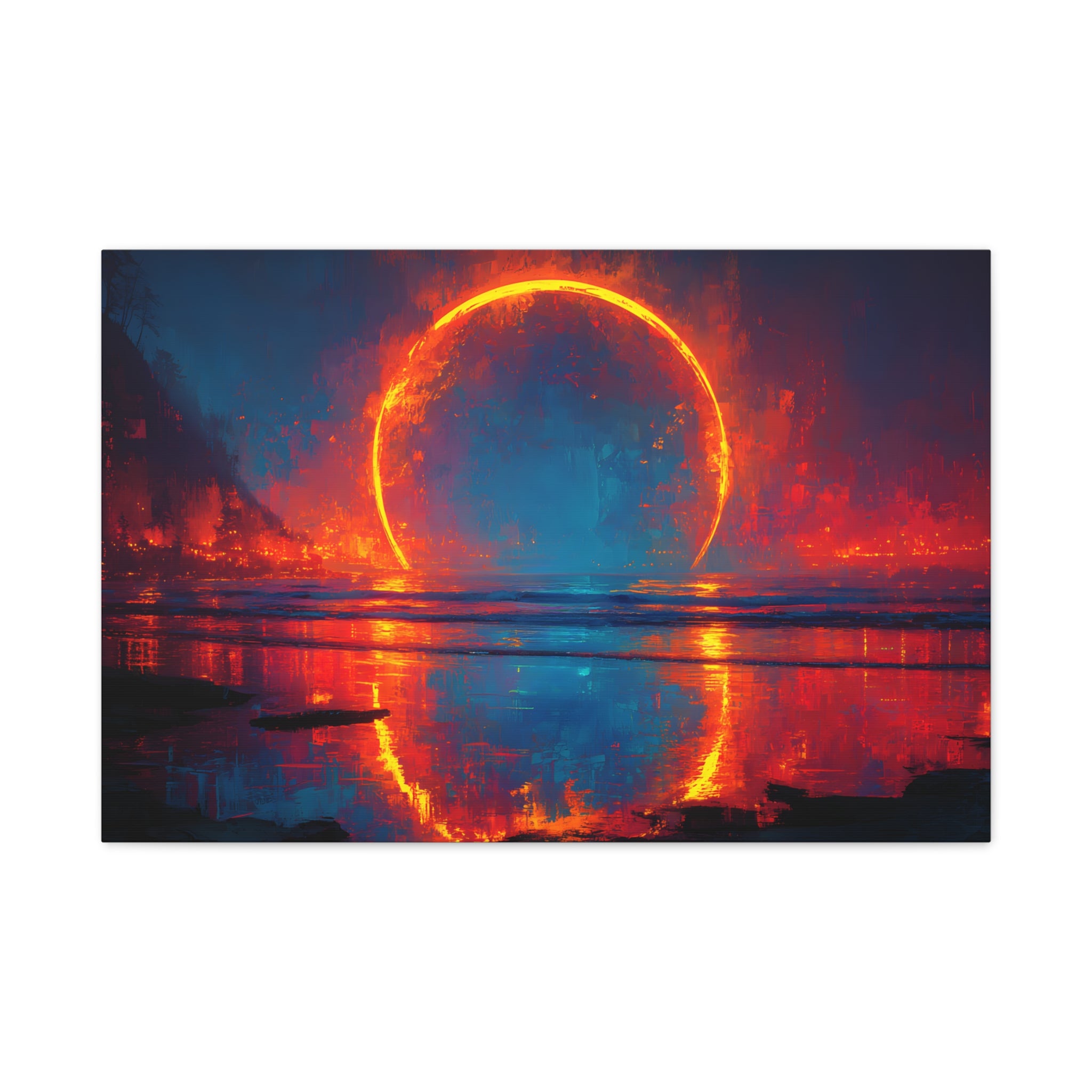 Solar Eclipse Witness – Celestial Horizon Fine Art Canvas