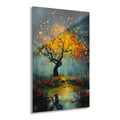 Twilight Orchard Golden Tree of Life Canvas