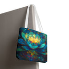 Vibrant Lotus Tote Bag – Eco-Friendly 100% Cotton Shoulder Bag