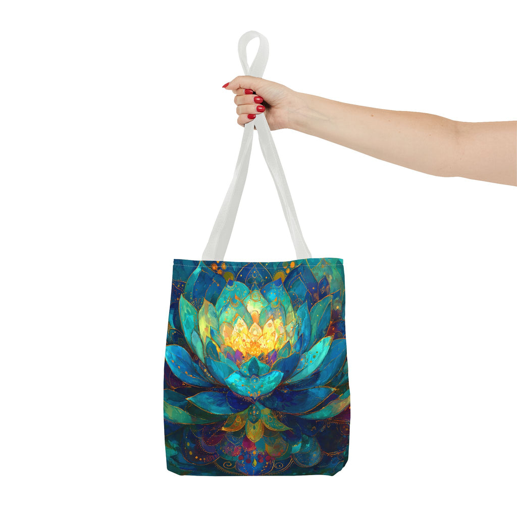 Vibrant Lotus Tote Bag – Eco-Friendly 100% Cotton Shoulder Bag