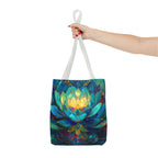 Vibrant Lotus Tote Bag – Eco-Friendly 100% Cotton Shoulder Bag