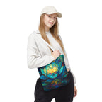 Vibrant Lotus Tote Bag – Eco-Friendly 100% Cotton Shoulder Bag