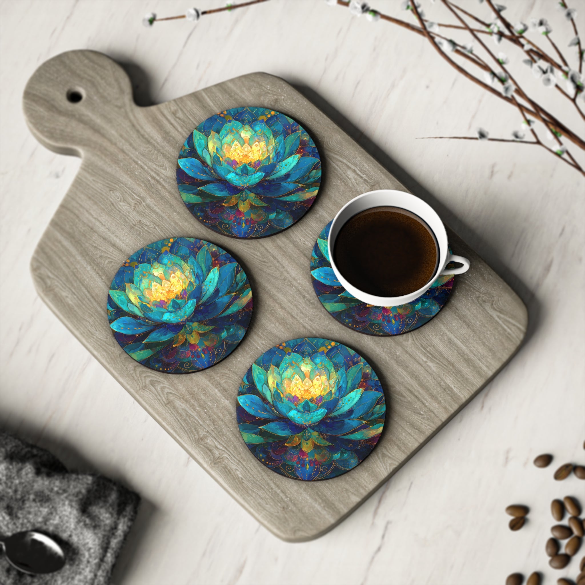 Lotus Bloom Coaster Set