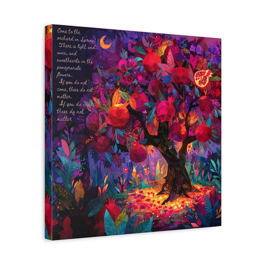 Pomegranate Tree Rumi Quote Art Print