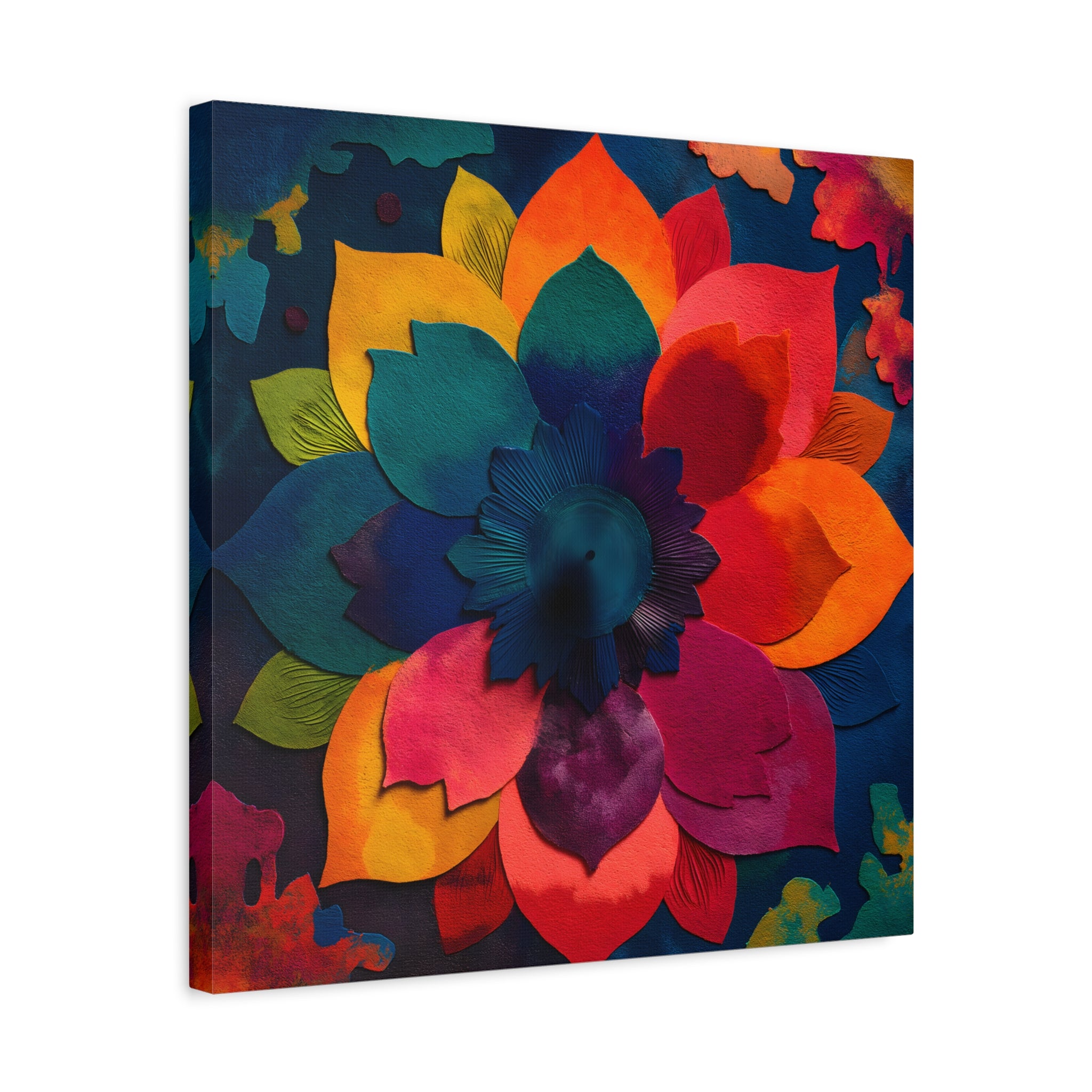 Spectrum Lotus | Lotus Wall Art Colorful Mandala Painting Symbolizing Inner Growth