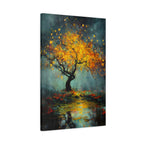 Twilight Orchard Golden Tree of Life Canvas