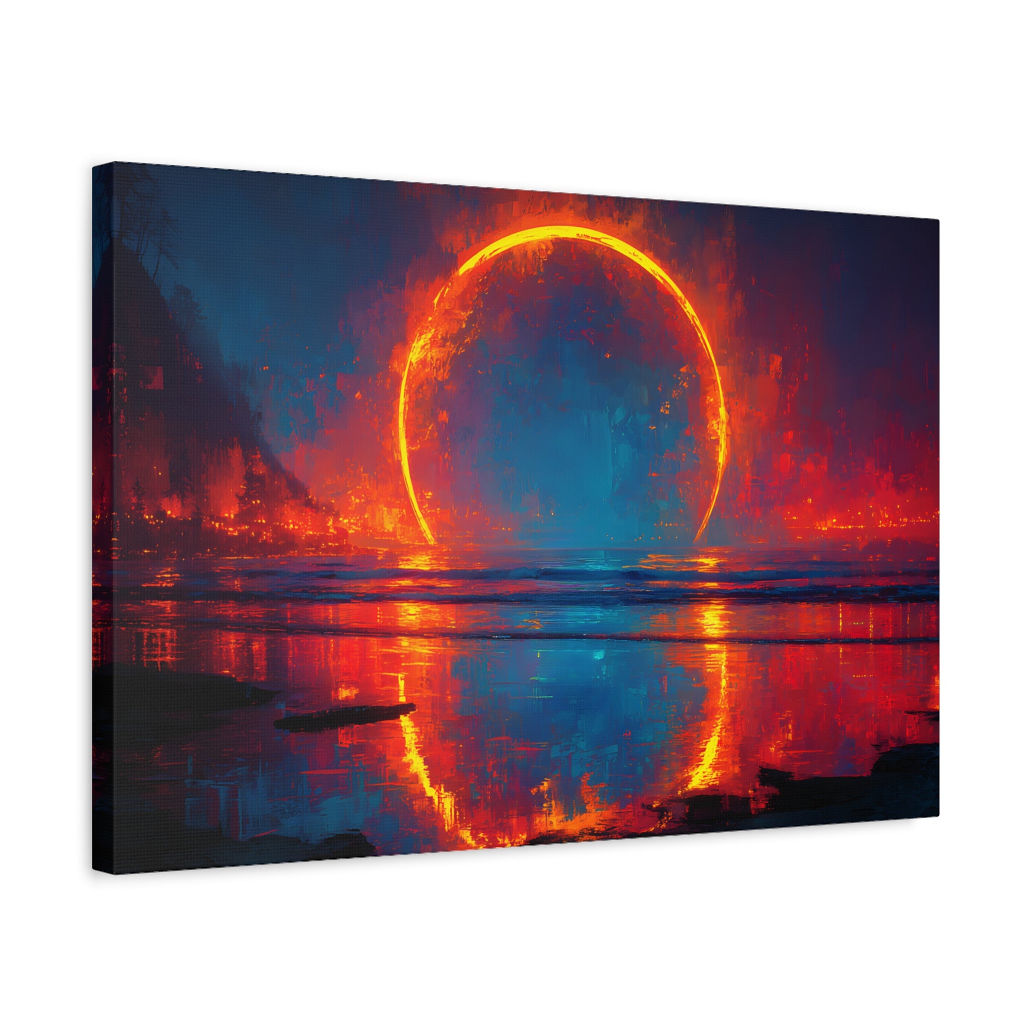 Solar Eclipse Witness – Celestial Horizon Fine Art Canvas
