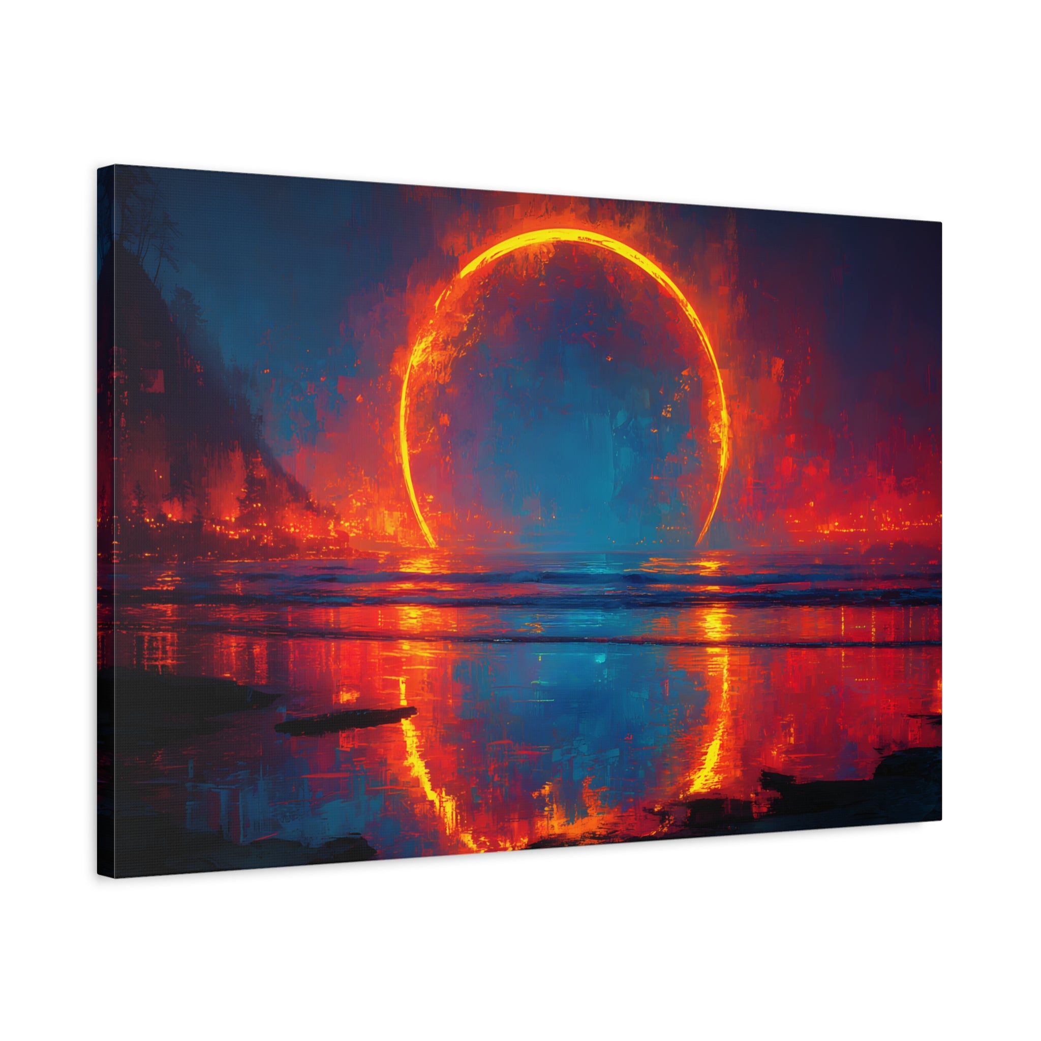 Solar Eclipse Witness – Celestial Horizon Fine Art Canvas